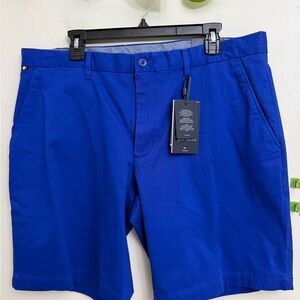 Tommy Hilfiger Flat-Front Chino Shorts - Blue